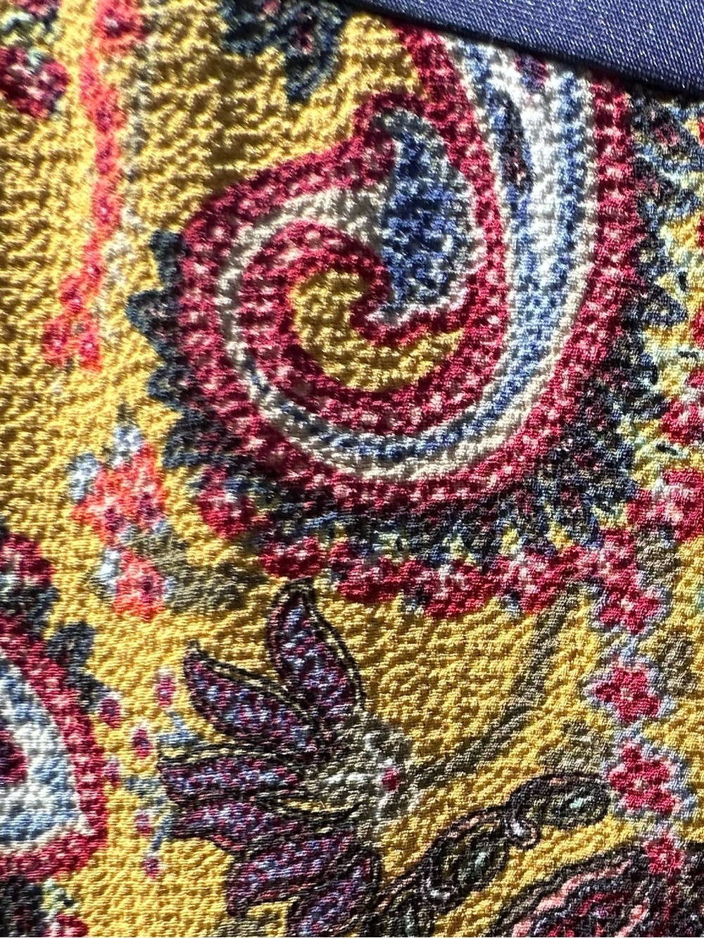 Eva Franco Halter Handkerchief Dress Mustard Paisley Floral MIDI Anthropologie - Picture 13 of 14